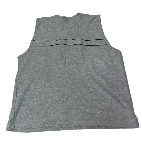 VTG Coliseum Men’s Vest Sz L Gray Striped Cotton V Neck Preppy Grandpacore - Picture 2 of 5